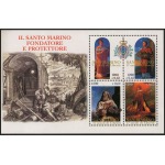 SAN MARINO - 2000 - 1700° della fondazione della Repubblica di San Marino - 1 cartolina postale + 5 BF in libretto (20 v.)