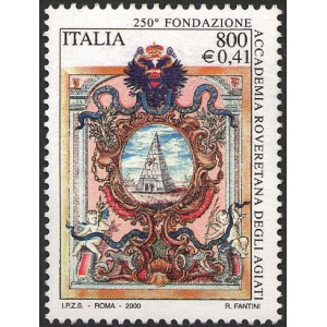 ITALIA - 2000 - 250° dell'Accademia Roveretana degli Agiati - 1 v.