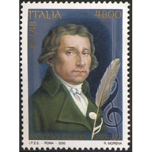 ITALIA - 2000 - 250° della nascita di Antonio Salieri - 1 v.