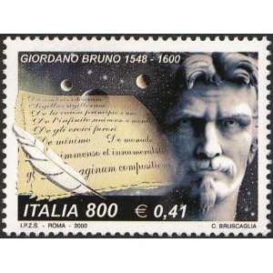 ITALIA - 2000 - 400° della morte di Giordano Bruno - 1 v.