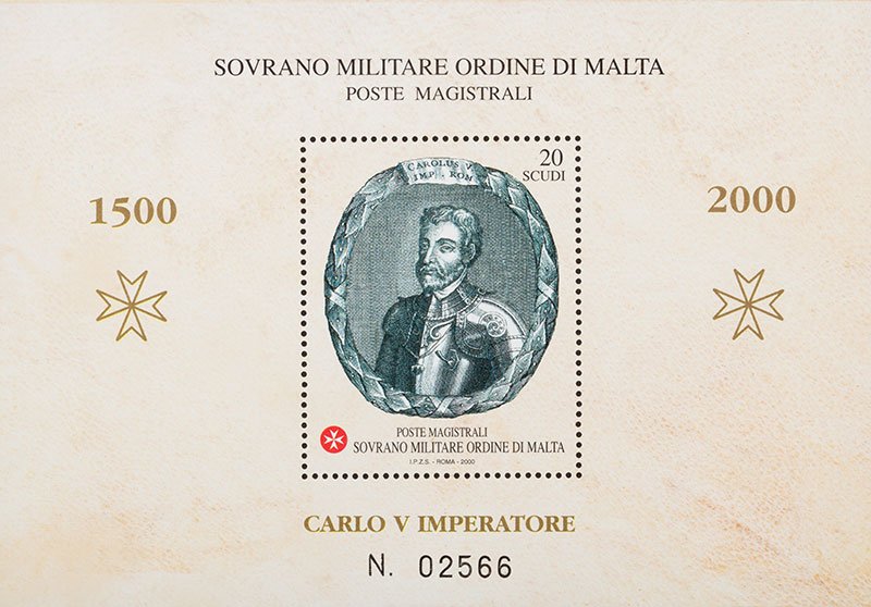 2000 500° della nascita dell Imperatore Carlo V 1 BF S.M.O.M. SMOM S.M.O.M. - 2000 - 500° della nascita dell'Imperatore Carlo V - 1 BF