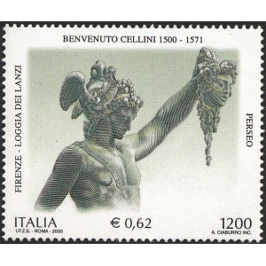 ITALIA - 2000 - 500° della nascita di Benvenuto Cellini - 1 v.