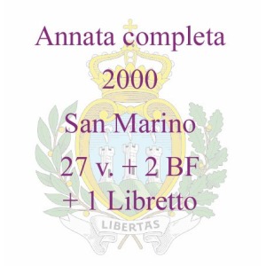 SAN MARINO - 2000 - Annata completa - 27 v. + 2 BF + 1 libretto