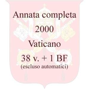 VATICANO - 2000 - Annata completa - 38 v. (esclusi francobolli automatici) + 1 BF