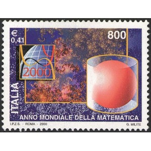 ITALIA - 2000 - Anno mondiale della matematica - 1 v.