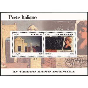 ITALIA - 2000 - Avvento anno 2000: l'Arte e la Scienza - 1 BF