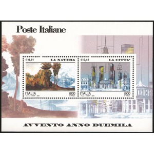 ITALIA - 2000 - Avvento anno 2000: la Natura e la Città - 1 BF