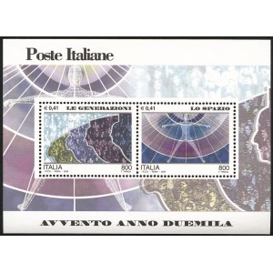 ITALIA - 2000 - Avvento anno 2000: le Generazioni e lo Spazio - 1 BF