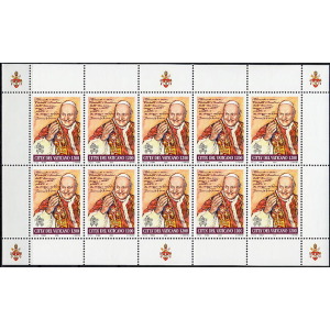 VATICANO - 2000 - Beatificazione di Papa Giovanni XXIII - 1 MF da 10 v.