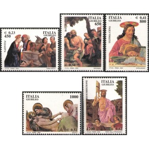 ITALIA - 2000 - La vita di Gesù sui dipinti italiani - 5 v.