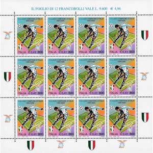ITALIA - 2000 - Lazio campione d'Italia - 1 MF da 12 v.