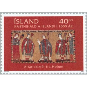 ISLANDA - 2000 - Millenario del Cristianesimo in Islanda - 1 v. (E.C. di Islanda con Vaticano)