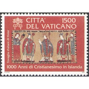 VATICANO - 2000 - Millenario del Cristianesimo in Islanda - 1 v. (E.C. di Vaticano con Islanda)