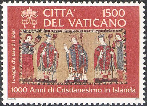 2000 Millenario del Cristianesimo in Islanda 1 v. E.C. di Vaticano con Islanda Vaticano VATICANO - 2000 - Millenario del Cristianesimo in Islanda - 1 v. (E.C. di Vaticano con Islanda)