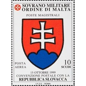 S.M.O.M. - 2000 - Posta Aerea: Convenzione postale con la Slovacchia - 1 v.