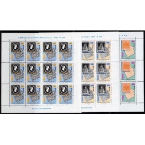 ITALIA - 2001 -150° dei primi francobolli degli Antichi Stati - 3 MF da 12 v.