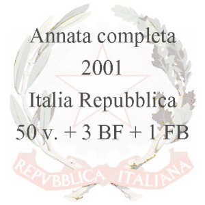 ITALIA - 2001 - Annata completa - 50 v. + 3 BF + 1 FB