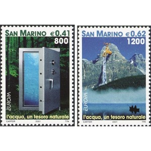 SAN MARINO - 2001 - Europa: L'acqua, ricchezza naturale - 2 v.