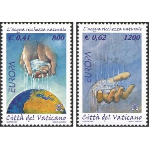 VATICANO - 2001 - Europa: L'acqua, ricchezza naturale - 2 v.