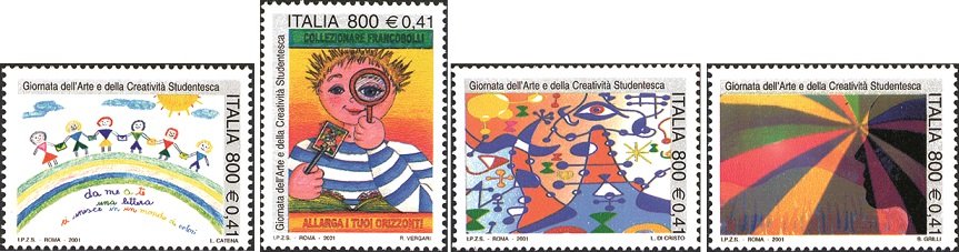 2001 Giornata dell arte e creativita studentesca 4 v. Italia ITALIA - 2001 - Giornata dell'arte e creatività studentesca - 4 v.