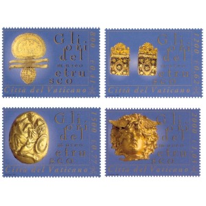 VATICANO - 2001 - Gli ori del Museo Gregoriano Etrusco - 4 v.