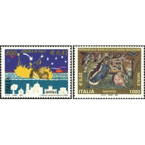 ITALIA - 2001 - Natale - 2 v.