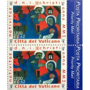 VATICANO - 2001 - Natale - 2 v. in coppia da libretto