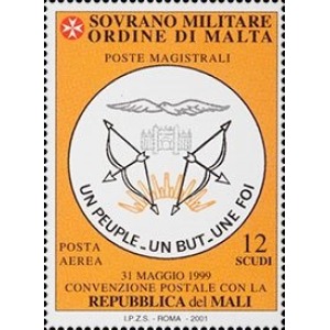 S.M.O.M. - 2001 - Posta Aerea: Convenzione postale con il Mali - 1 v.