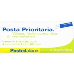 ITALIA - 2001 - Posta Prioritaria 4 x 1.200 L. / 0,62 € con etichetta - 1 libretto