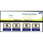 ITALIA - 2001 - Posta Prioritaria 4 x 1.200 L. / 0,62 € con etichetta - 1 libretto