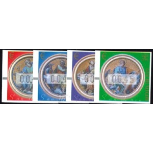 VATICANO - 2002 - Automatici: I quattro Evangelisti 0,45 € non fluor. e stampa in oro - 4 v.