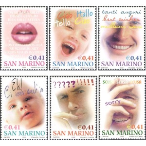 SAN MARINO - 2002 - Francobolli augurali - 6 v.