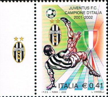 2002 Juventus campione d Italia 1 v. con bandella Italia 1 ITALIA - 2002 - Juventus campione d'Italia - 1 v. con bandella