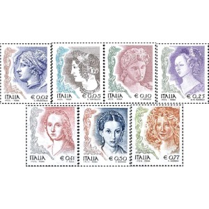 ITALIA - 2002 - La donna nell'arte (I.P.Z.S. - Roma) - 7 v.