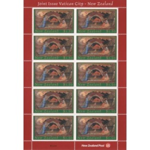 NUOVA ZELANDA - 2002 - Natale - 1 MF da 10 v. (E.C. di Nuova Zelanda con Vaticano)