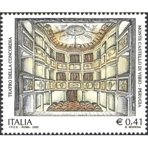 ITALIA - 2002 - Teatro della Concordia, Monte Castello di Vibio - 1 v.