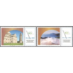 ITALIA - 2002 - UNESCO - 2 MF da 15 v. con 15 appendici