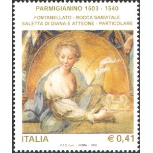 ITALIA - 2003 - 500° della nascita di Francesco Mazzola, detto Parmigianino - 1 v.