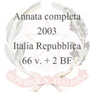 ITALIA - 2003 - Annata completa - 66 v. + 2 BF