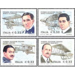 ITALIA - 2003 - Pionieri dell'aviazione - 4 v.