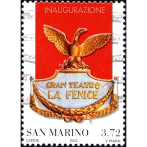 SAN MARINO - 2003 - Riapertura del Teatro La Fenice di Venezia - 1 v. da BF
