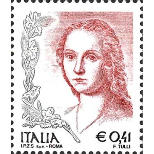 ITALIA - 2003 - VARIETÀ La donna nell'arte (I.P.Z.S. S.p.A. - Roma) 0,41 € (dent. 14 ¼ x 13 ¼) - 1 v.