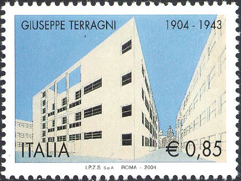 2004 100° della nascita di Giuseppe Terragni 1 v. Italia ITALIA - 2004 - 100° della nascita di Giuseppe Terragni - 1 v.