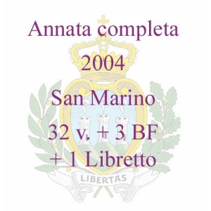 SAN MARINO - 2004 - Annata completa - 32 v. + 3 BF + 1 libretto