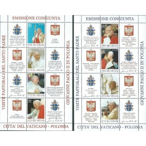 VATICANO - 2004 - La Polonia e l'Europa - 2 BF (E.C. di Vaticano con Polonia)