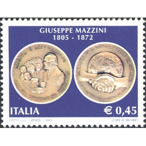 ITALIA - 2005 - 200° della nascita di Giuseppe Mazzini - 1 v.