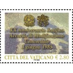 VATICANO - 2005 - 20° della ratifica del Concordato - 2 v. (E.C. di Vaticano con Italia)