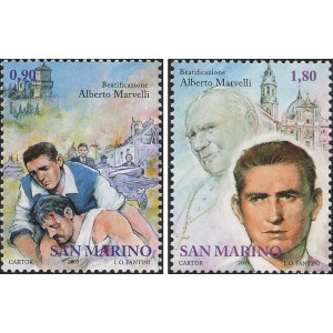 SAN MARINO - 2005 - Beatificazione di Alberto Marvelli - 2 v.