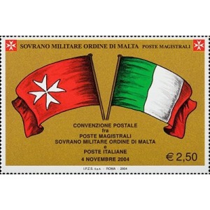 S.M.O.M. - 2005 - Convenzione postale tra le Poste Magistrali del S.M.O.M. e Poste Italiane - 1 v.