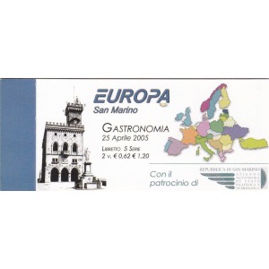 SAN MARINO - 2005 - Europa: Gastronomia - 1 libretto ricordo